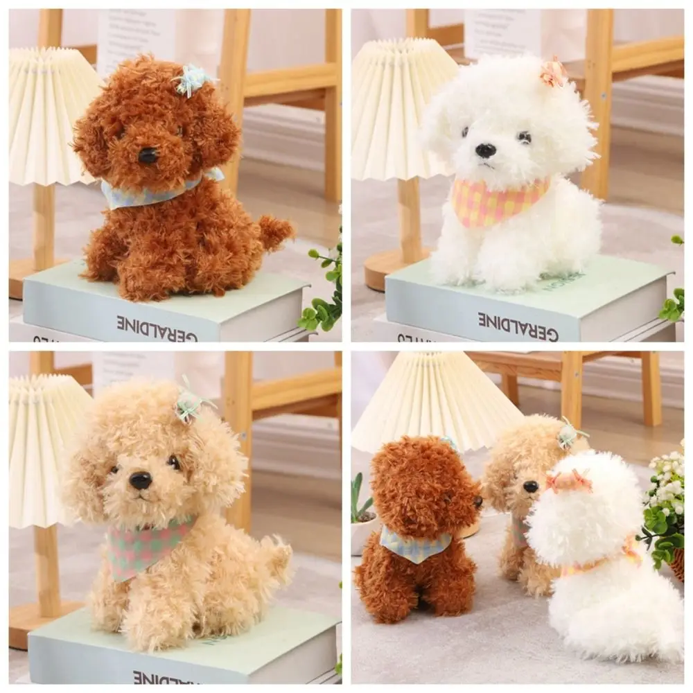 Jouet en peluche chien cheveux bouclés bébé apaiser animaux en peluche chien en peluche poupée chiot poupée doux mignon Simulation chien en peluche décor à la maison
