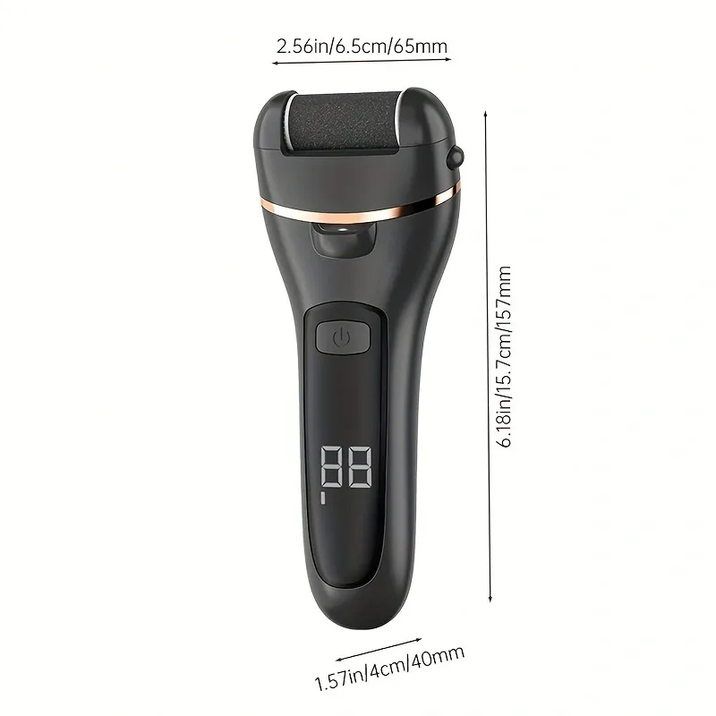 Rechargeable Electric Foot Grinder - USB Powered Callus Remover with Adjustable Speeds, for Men & Women's Pedicure and Self-Care - Detail Angle #02
