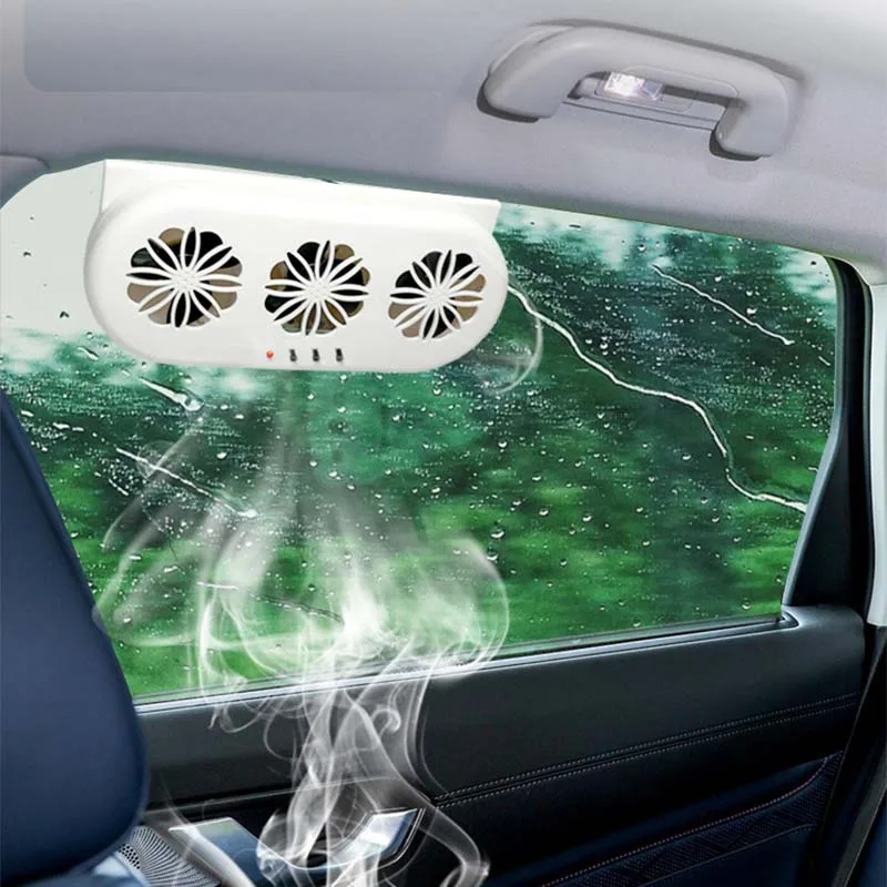 Wholesale Car Fan Solar+USB Charging Car Mounted Electric Fan, a Small Fan Used for air Circulation and Cooling Inside the Car
