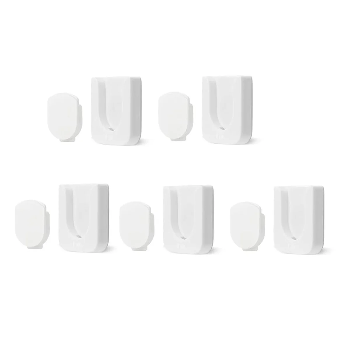 Magnetic Remote Control Holder Wall Mount, 5Pcs Remote Control Organizers Self-Adhesive TV Remote Control Rack(White)