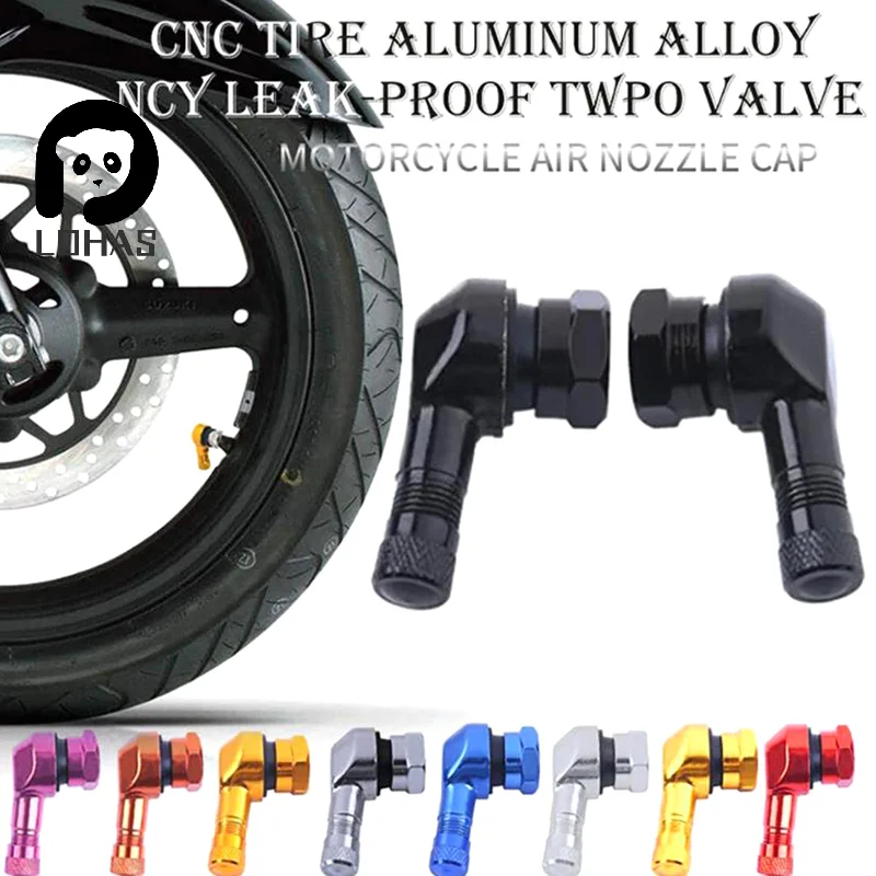 1Pcs Motorcycle Valve Stems Rim 90 Degree Angle Aluminum Alloy Valve Wheel Tire Tubeless Valve Caps For Rim Wheel Parts