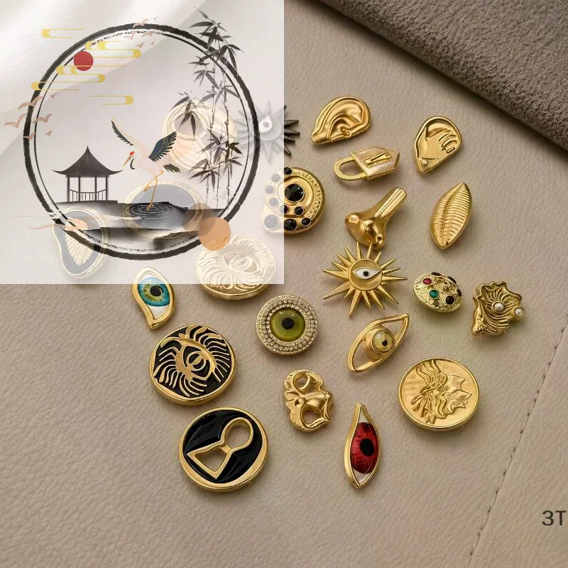 1pcs Creative Eye-Shaped Button Irregularly Shaped Buttons Personality Sweaters Shank Button Accessories