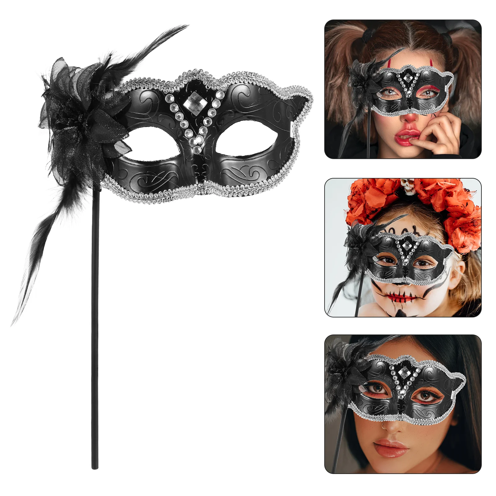 

Halloween Mask Costume Party Mardi Gras Accessories Masquerade Eye for Women Girl