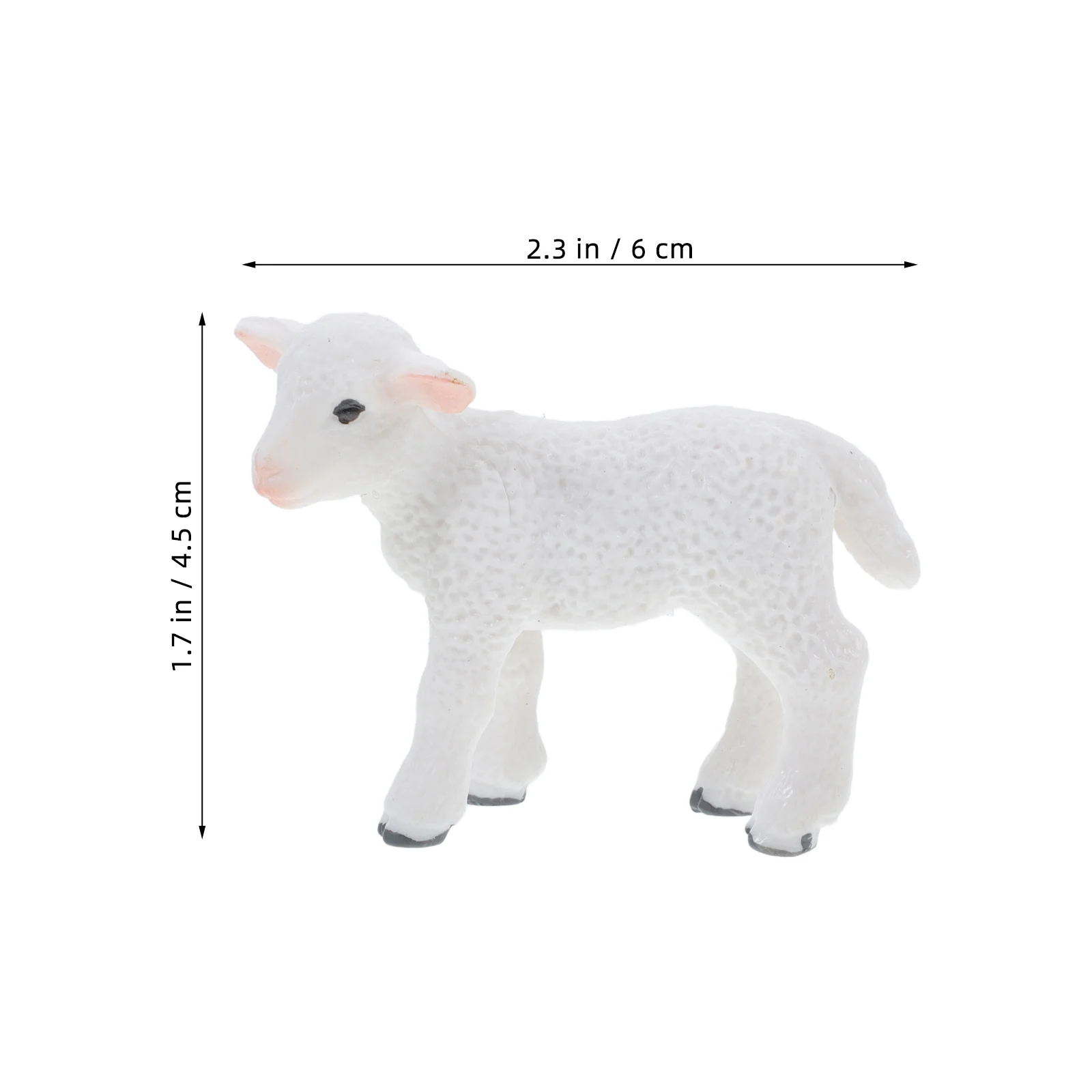 

2 Pcs Lamb Figurine Cute Plastic Sheep Model Handcrafts for Lawn nament Bonsai Pool Adornment Decorative Artware