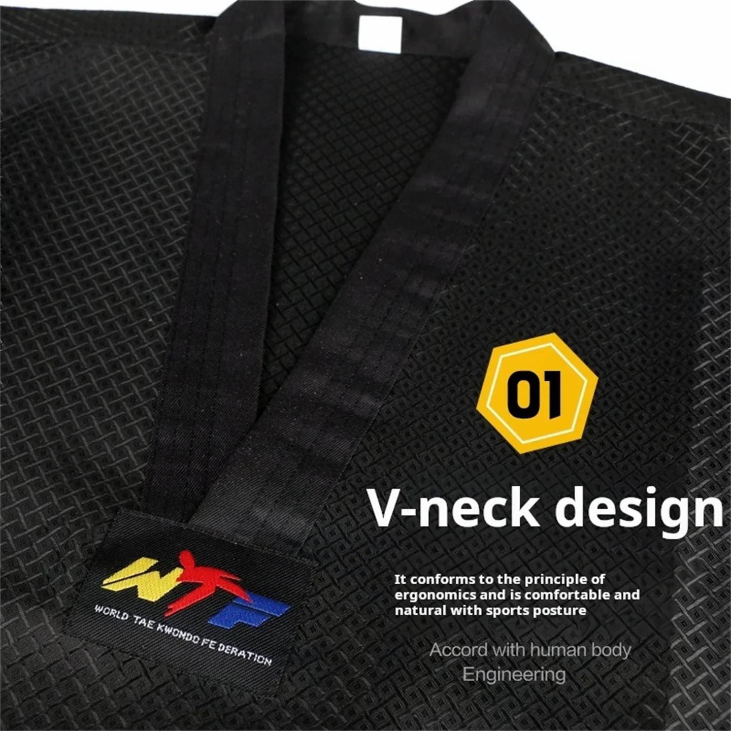 Dragon Embroidery Black Coach Dobok Taekwondo Uniform Adult And Kids Professional Teacher Master Training Suit