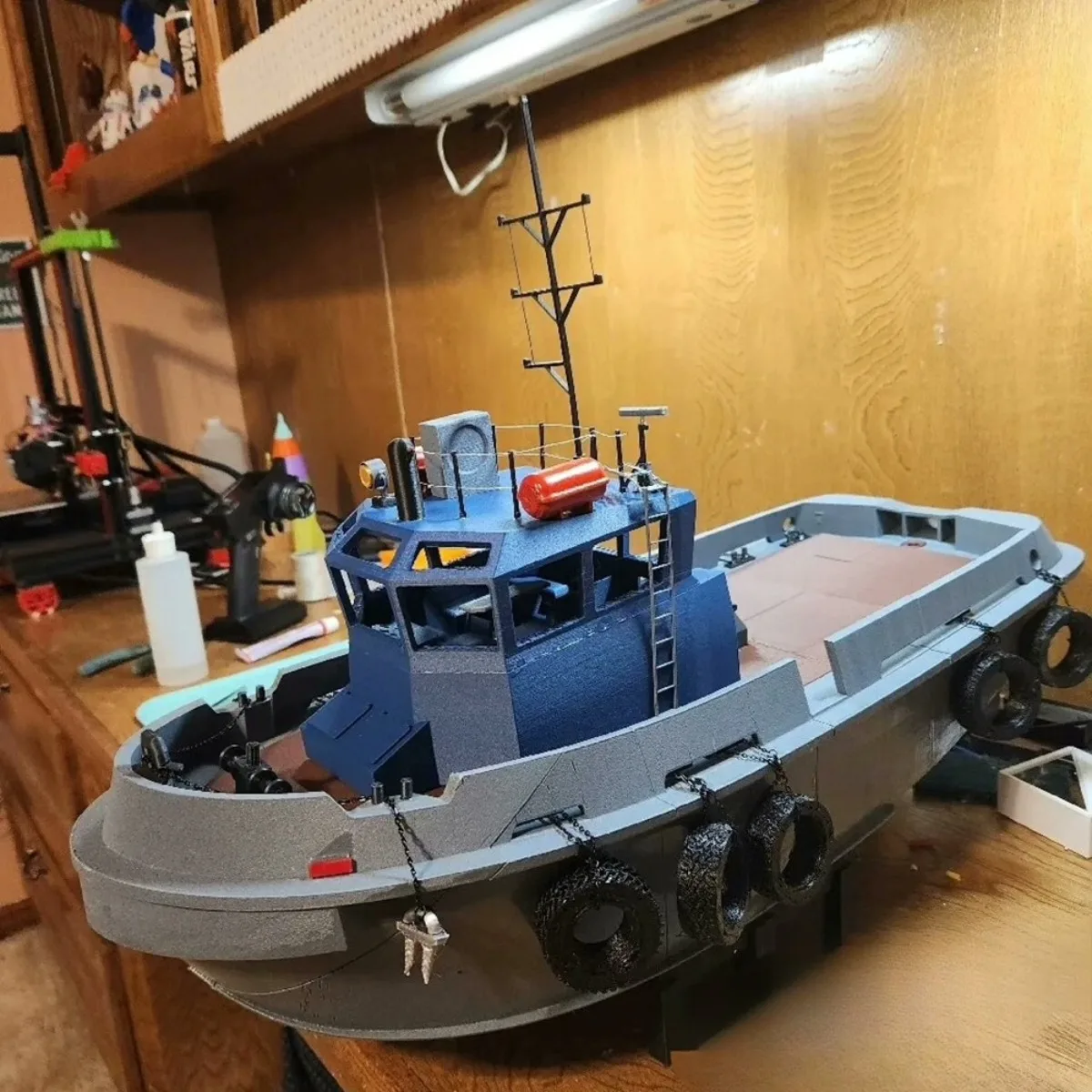 1/33 RC Boot 60 cm Damen 1907 Fernbedienung Schlepper 3D Druck Integrierte Form RC Boot Modell Kit Erwachsene Spielzeug