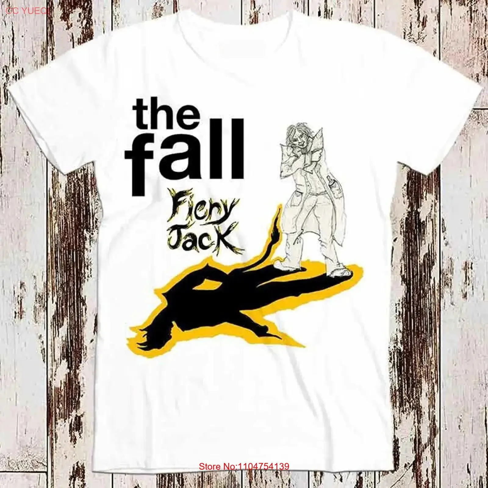 The Fall Fiery Jack 80s T Shirt 8643 vintage Washed Stylish Versatile graphic homme Unisex designer clothes Stretched fashion