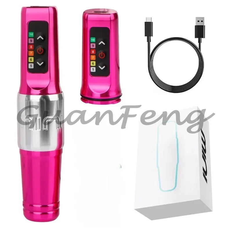 0403 Exclusive wireless tattoo machine pen 3.0mm stroke with 2 batteries, premium coreless motor 10000Rpm