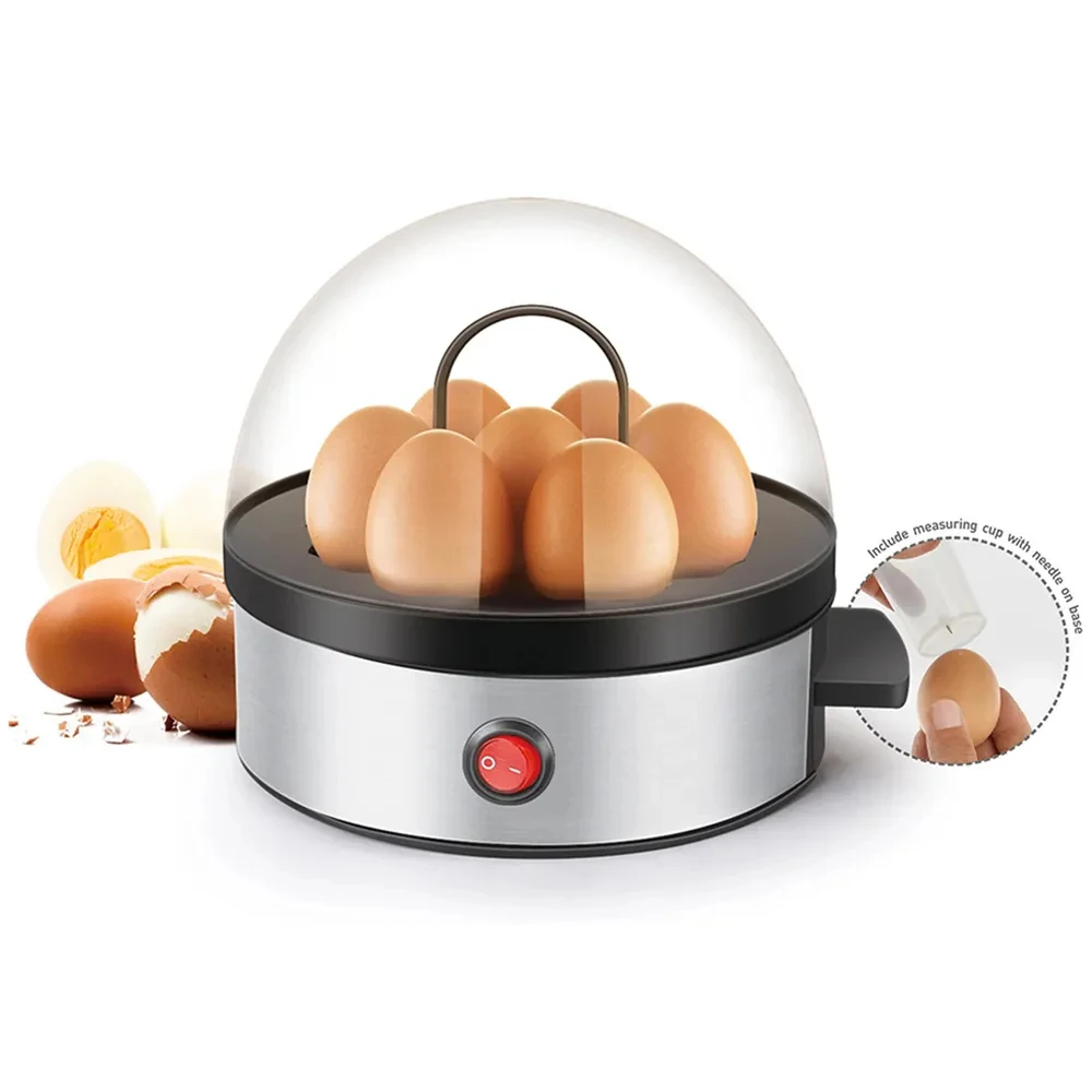 

350W Electric Egg Boiler 7 Eggs Steamer Multifunctional Cooker with Auto Shut Off for Omelet Soft Medium and Hard Boiled Eggs