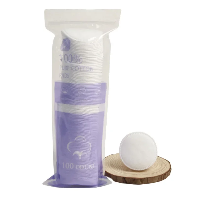 Hooxii Premium Stitched Cotton Rounds, สําลีแท้ 100% สําหรับลบเครื่องสําอาง, ยาทาเล็บและทําความสะอาดใบหน้า, 600-Count