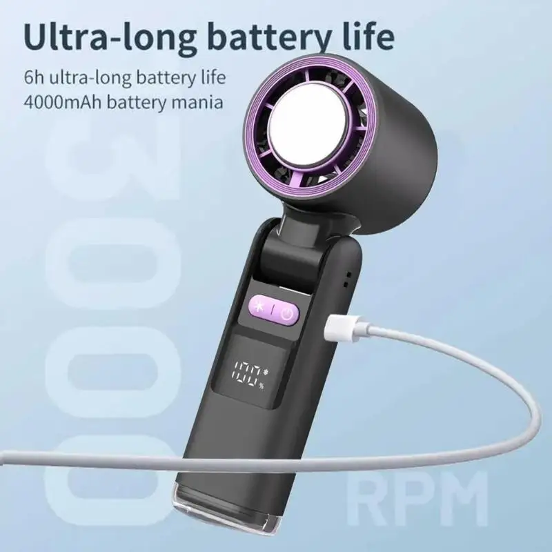 Q1JC المحمولة المحمولة محمولة مروحة مروحة القابلة لإعادة الشحن تعمل على تشغيل 100 سرعة قابلة للتعديل