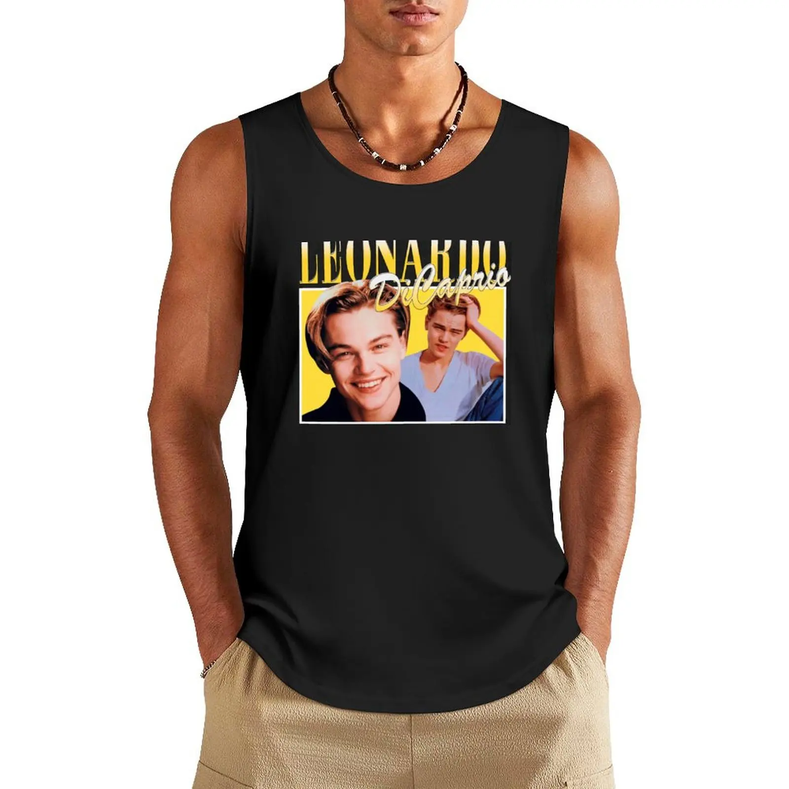 Leonardo Dicaprio Tank Top bodybuilding man cute tops Men's sleeveless