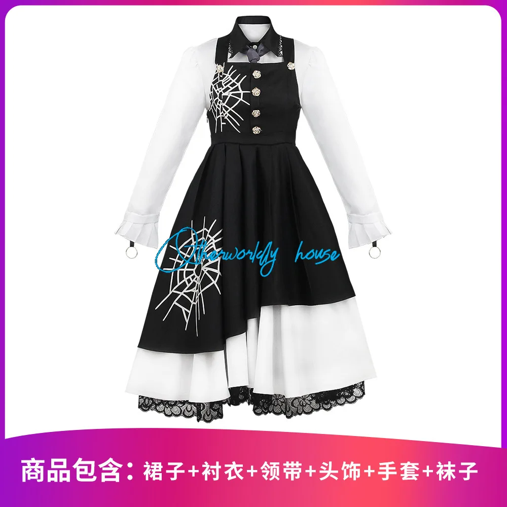 Game Danganronpa 3 Black White Tojo Kirumi Cosplay Costume Dangan Ronpa Daily Maid Cosplay Clothes Full Suit Women Girls Uniform