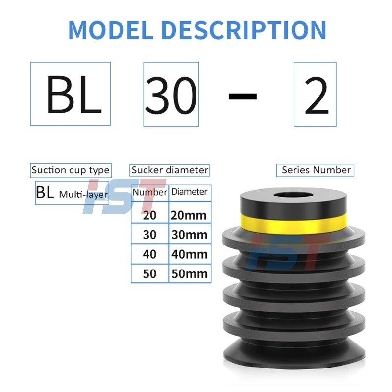 Pneumatic Manipulator Vacuum Suction Cups for Food Packaging BL30-5 BL40-5 BL50-5 Industrial Pneumatic Parts