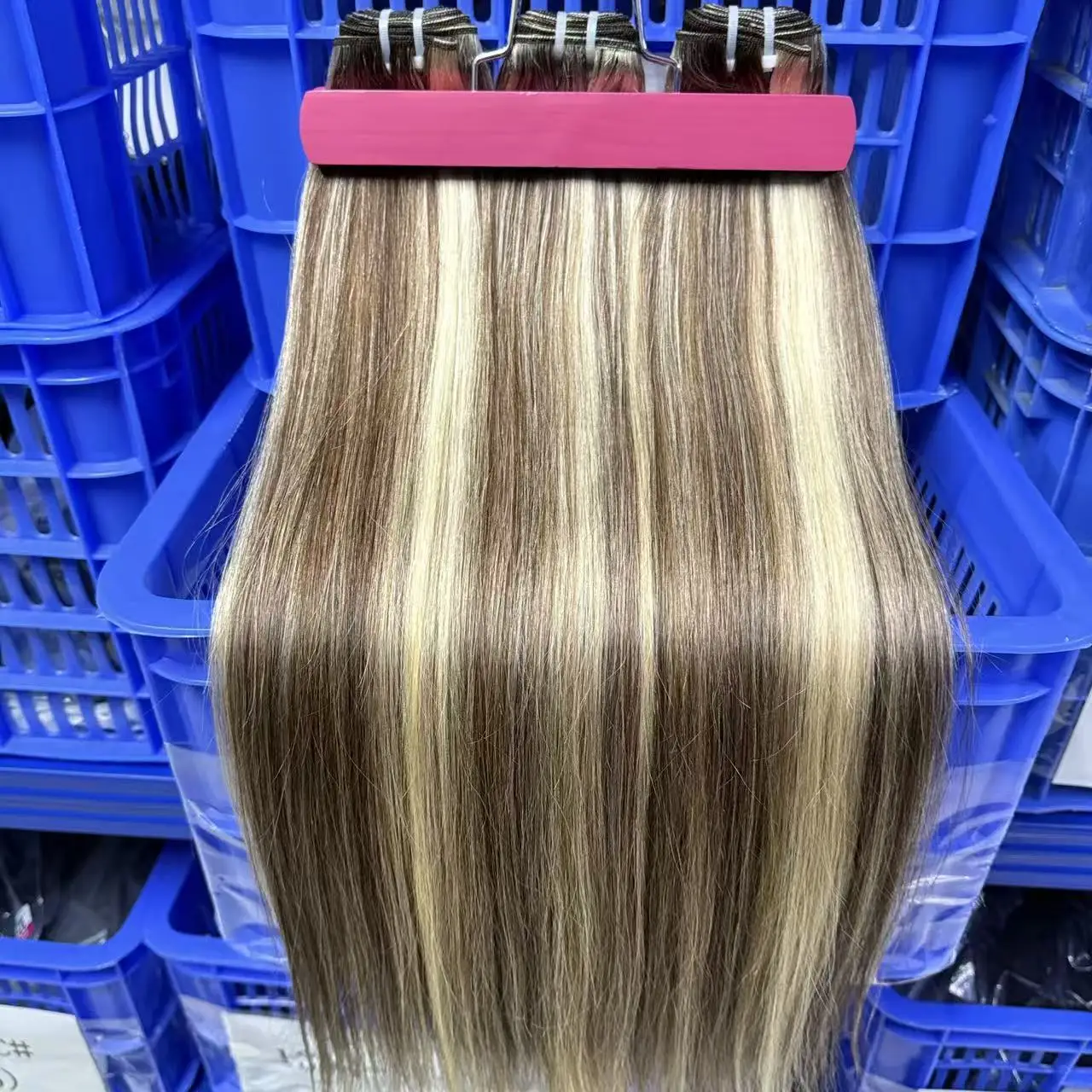 VBeauty Estensioni di trama dei capelli brasiliani Ombre Colore misto Capelli umani lisci Fasci di estensioni dei capelli umani Remy per donne Ragazza