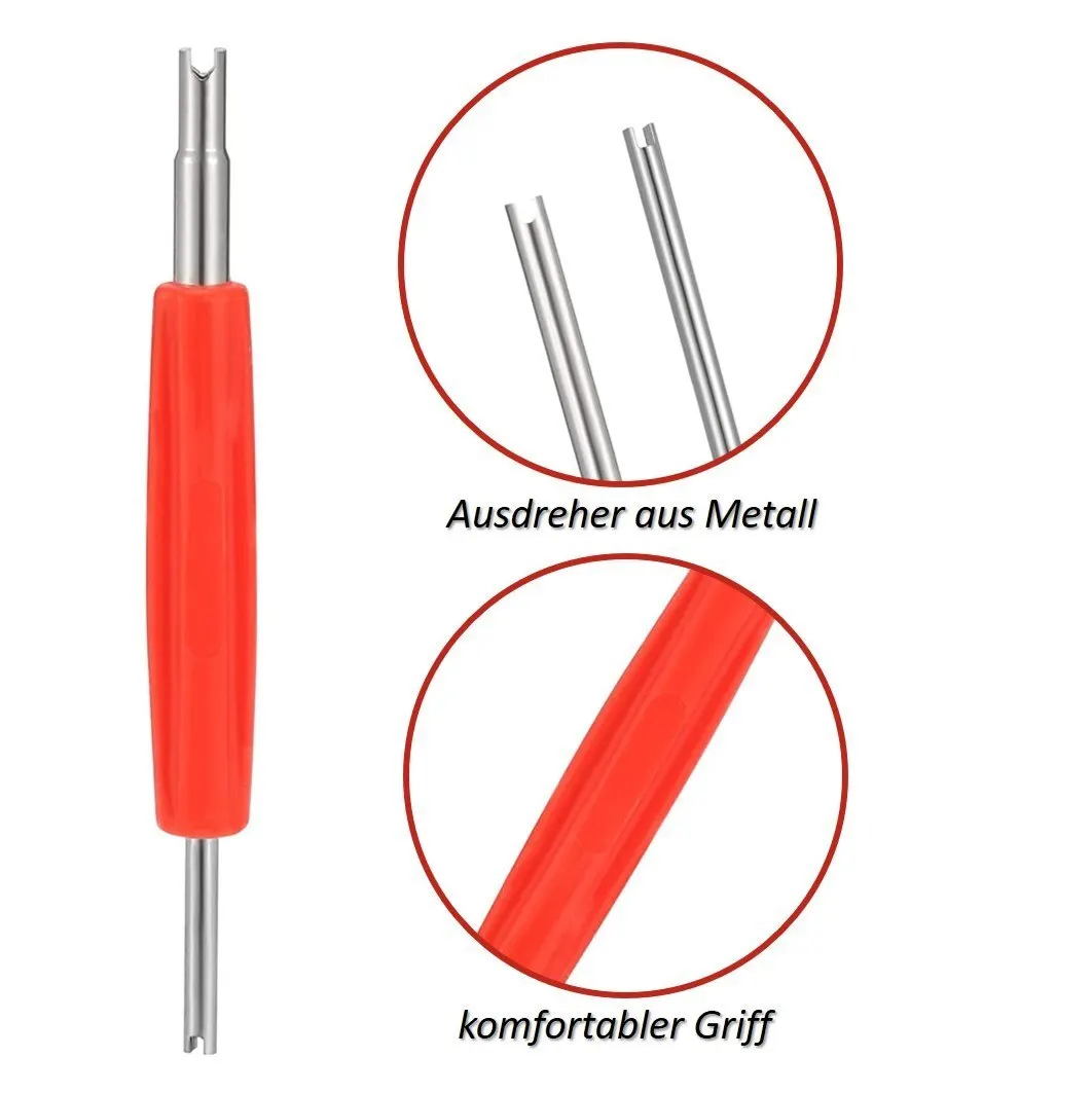 21 peças kit de ferramentas de núcleo de válvula de pneu removedor instalador para rodas de carro/bicicleta/motocicleta com chave