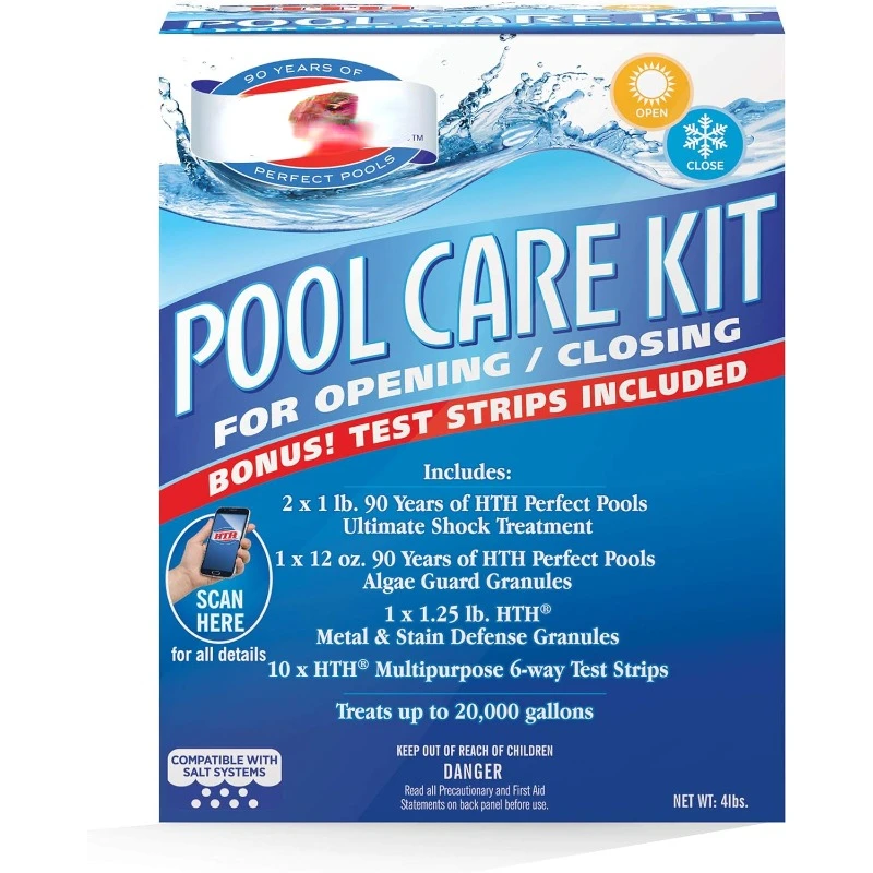 

91021 Swimming Pool Care Kit Opening and Closing Maintenance Bundle, 0, clear