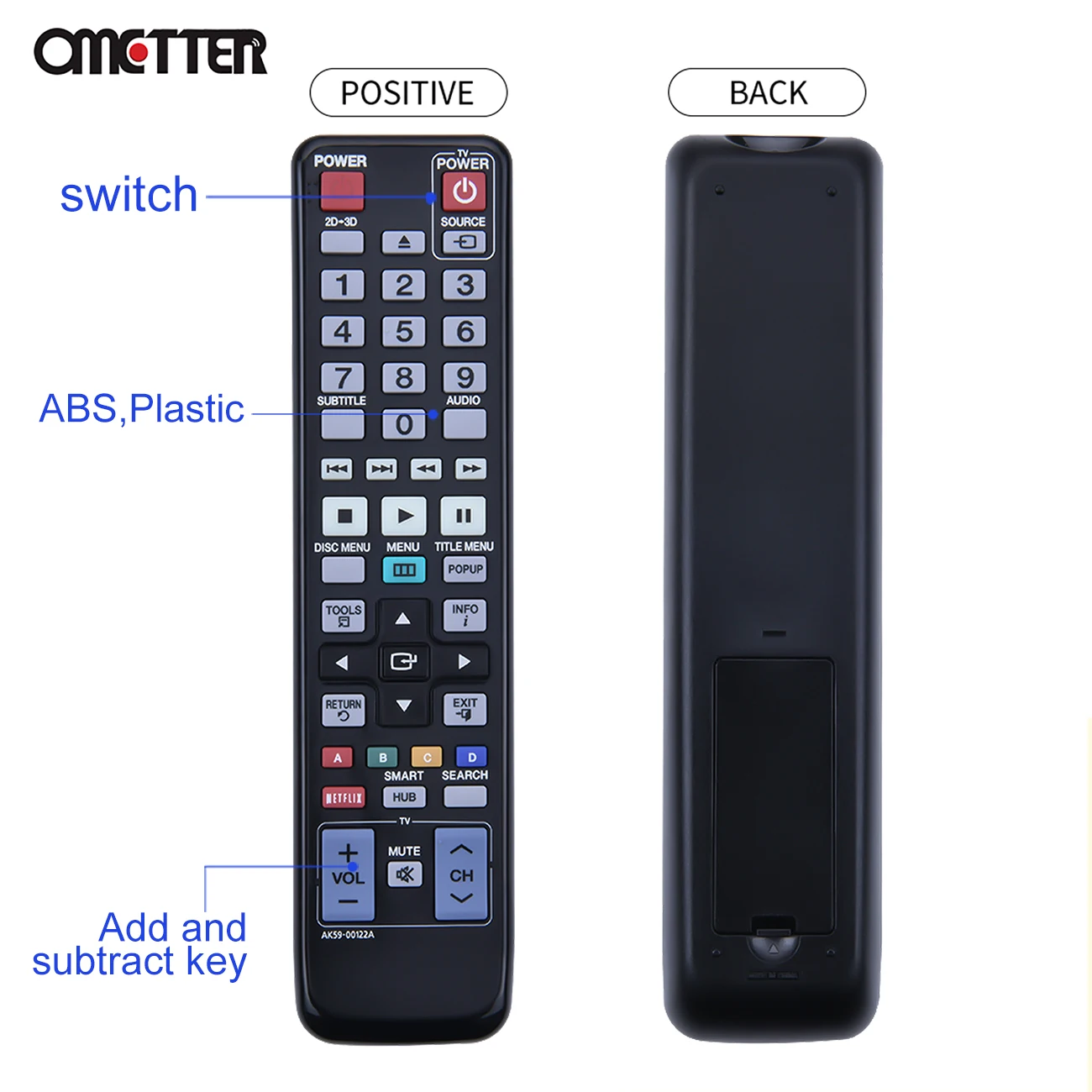 NEW Original AK59-00122A For Samsung Fit for DVD Blu-ray Player Remote Control AK59-00123A BD-D6500 BD-D6700 BD-D7000 BD-D7500