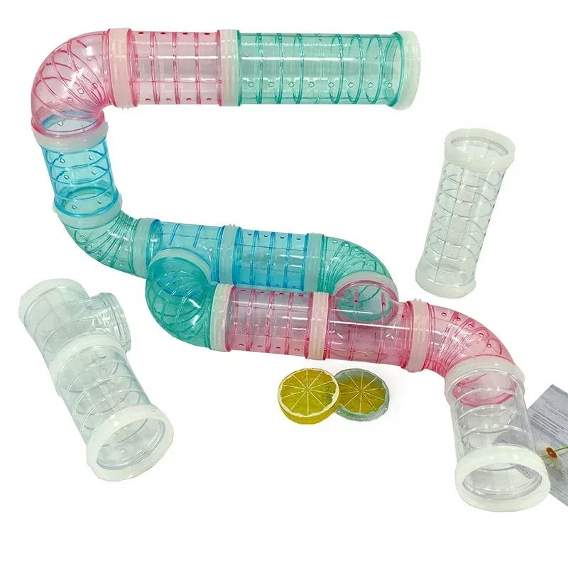 DIY Hamster Tunnel Cute Toy Pet Sports Training Pipeline Transparent Runway Toy Pet Hamster Game for Small Animal Accessories