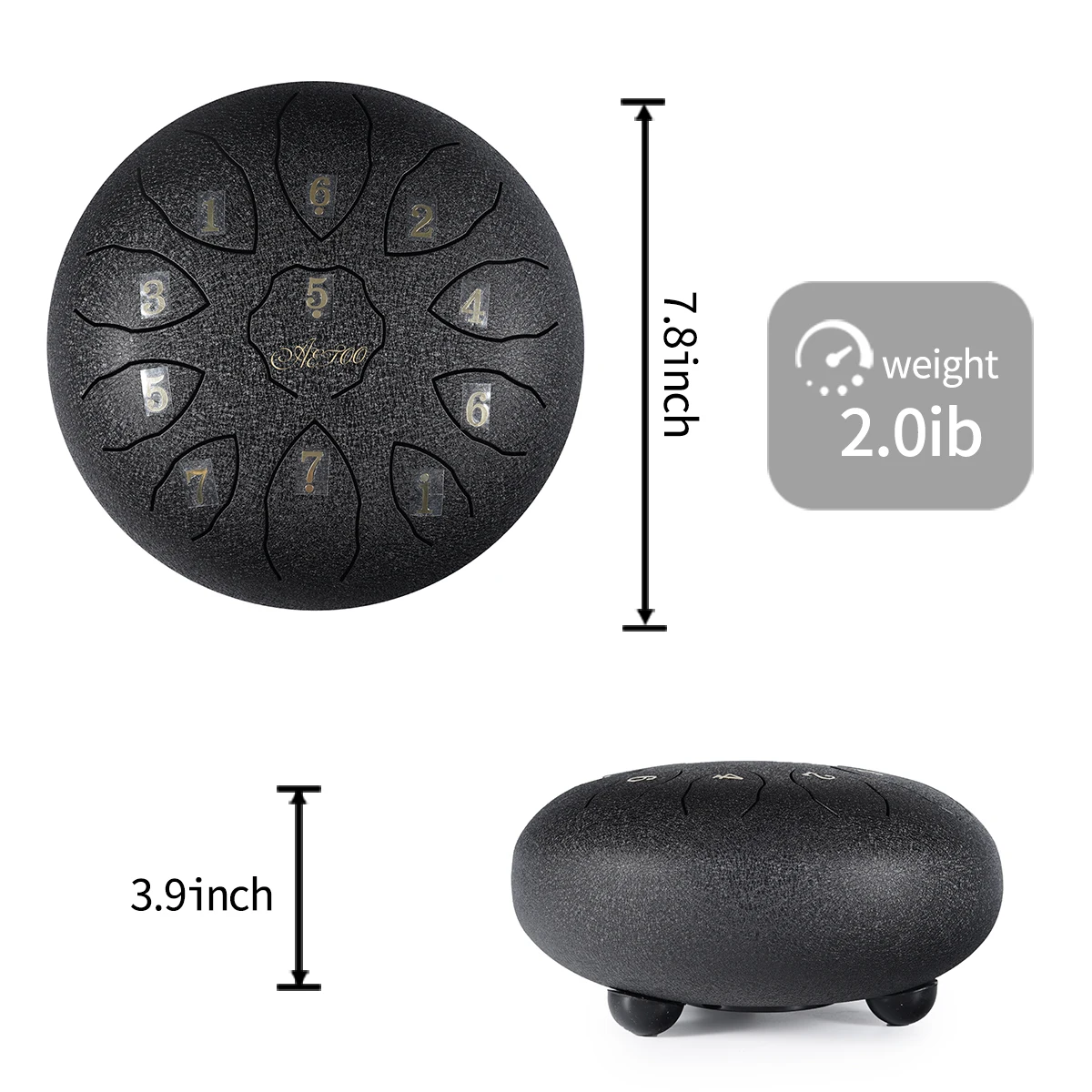 

Tongue Steel Drum 11note 8 Inch Maple Leaves Handpan Musical Instrument C/D/F Tone Bronze Standard Sound Quality OEM