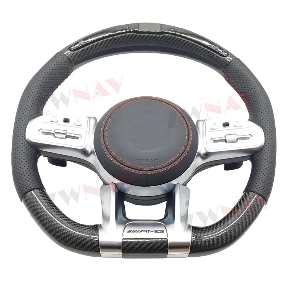 

Carbon Fiber Steering Wheel Fit for Mercedes-Benz Modified E-Class G-Class C-Class S GLC GLE New AMG Sports LED Steering Wheel