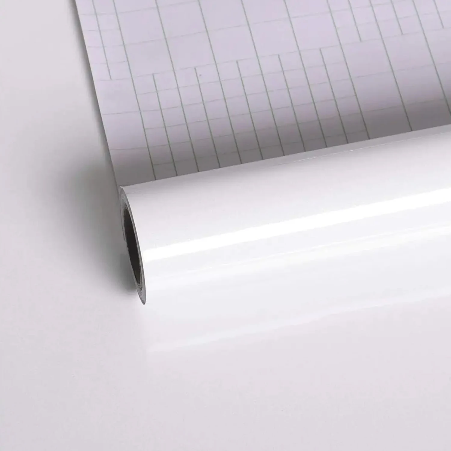 Papel de Contacto blanco brillante, papel tapiz para armario de cocina, papel de Contacto adhesivo impermeable para encimera