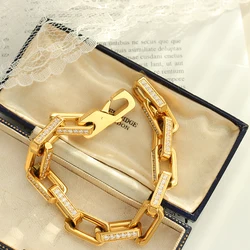 Exquisite Elegant Women's Bracelet 316L Stainless Steel Fashion Coarse Chain Bracelet Women's Accessories Charm Jewelry Gift