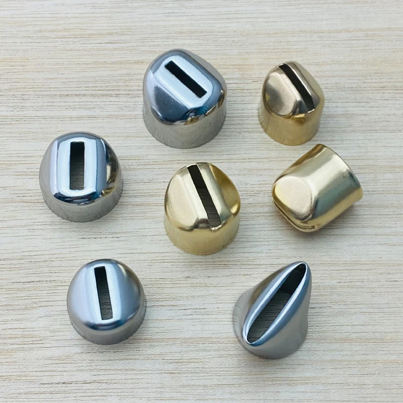 4 pezzi ottone/acciaio inossidabile materiale manico per coltello cerchio manico in legno accessori per coltelli da intaglio da cucina parti per la produzione fai da te