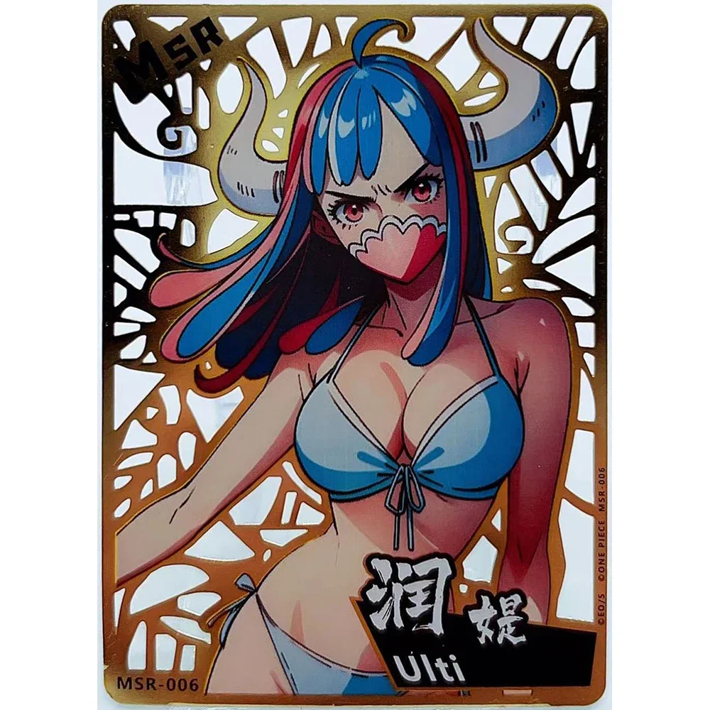 10PC/Set Anime Goddess Story DIY ACG Sexy Metal Card Boy Game Toys Christmas Birthday Gifts Nami Rebecca Ulti Yamato Perona