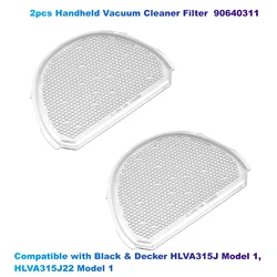 2pcs Handheld Vacuum Cleaner Filter Replacements 90640311 Compatible with Black & Decker HLVA315J Model 1, HLVA315J22 Model 1