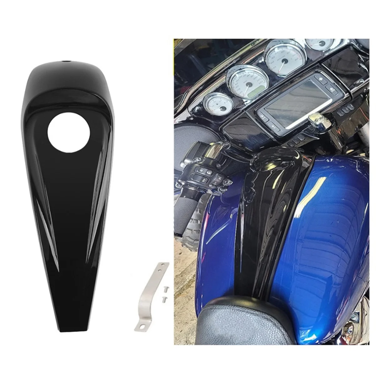 Motorcycle Dash Fuel Console Gas Tank Cap Cover Modification Accessory for Touring CVO Road Street Glide