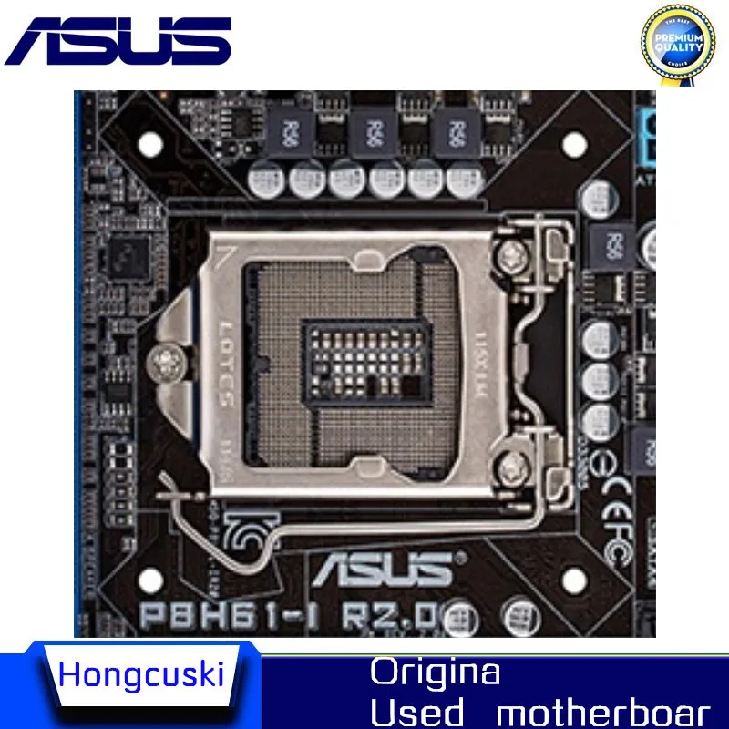 Used original motherboard for ASUS P8H61 R2.0 LGA 1155 DDR3 USB2.0 16GB boards for I3 I5 I7 32nm H61 desktop motherboard Free