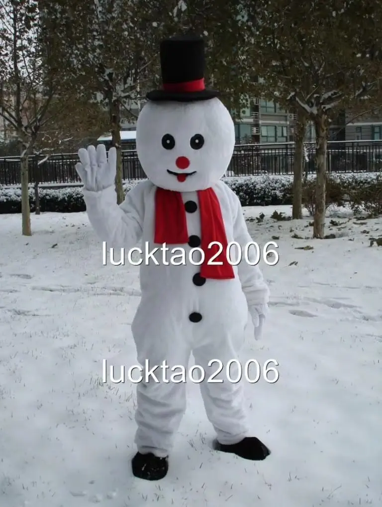 

New Adult Best Sale Lovely Snowman Animal Cartoon Mascot Costume Christmas Fancy Dress Halloween Mascot Costume