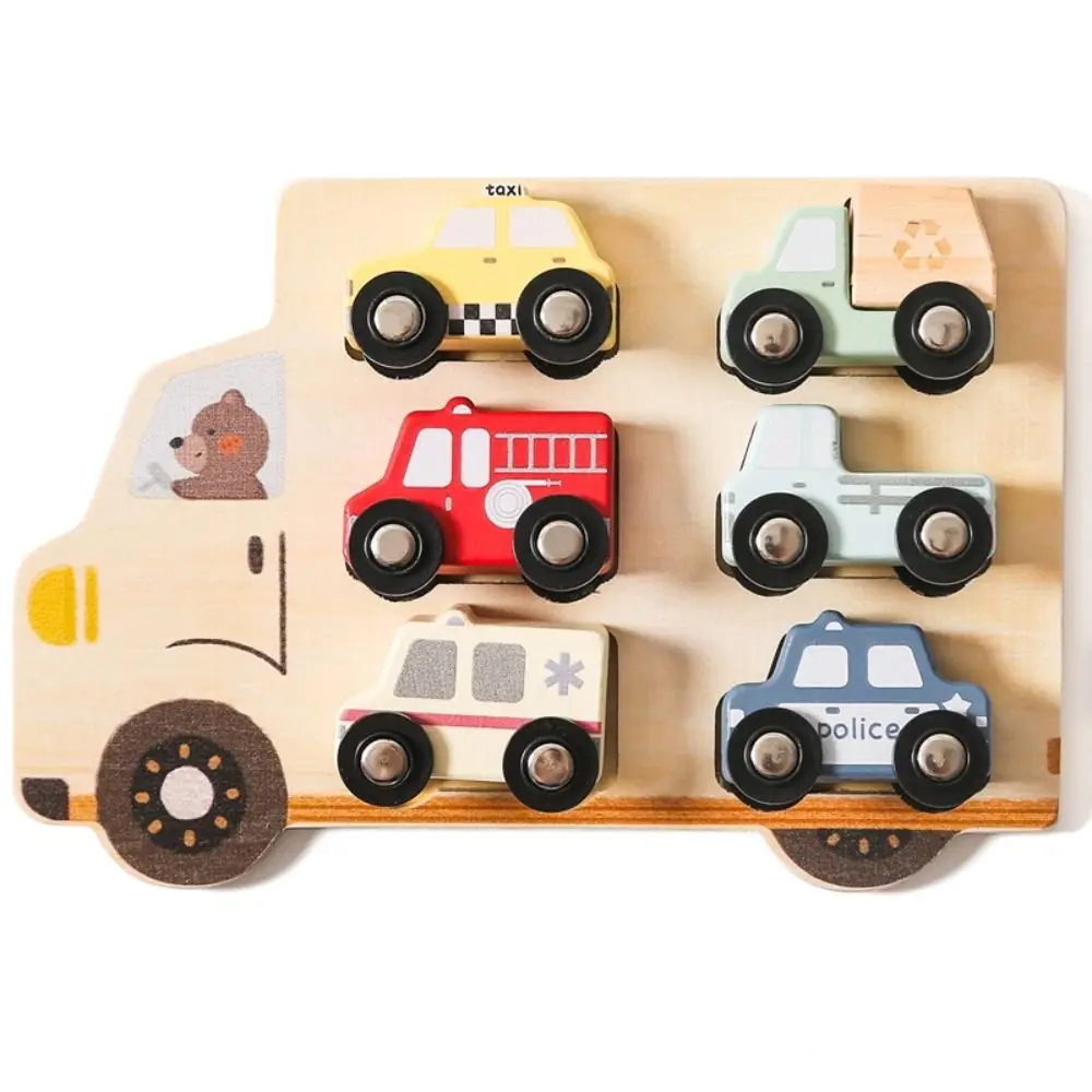 Puzzle Montessori, jouets à motif interactif, géométrie cognitive en bois, jouets défis, bricolage, planche de Puzzle en forme de voiture