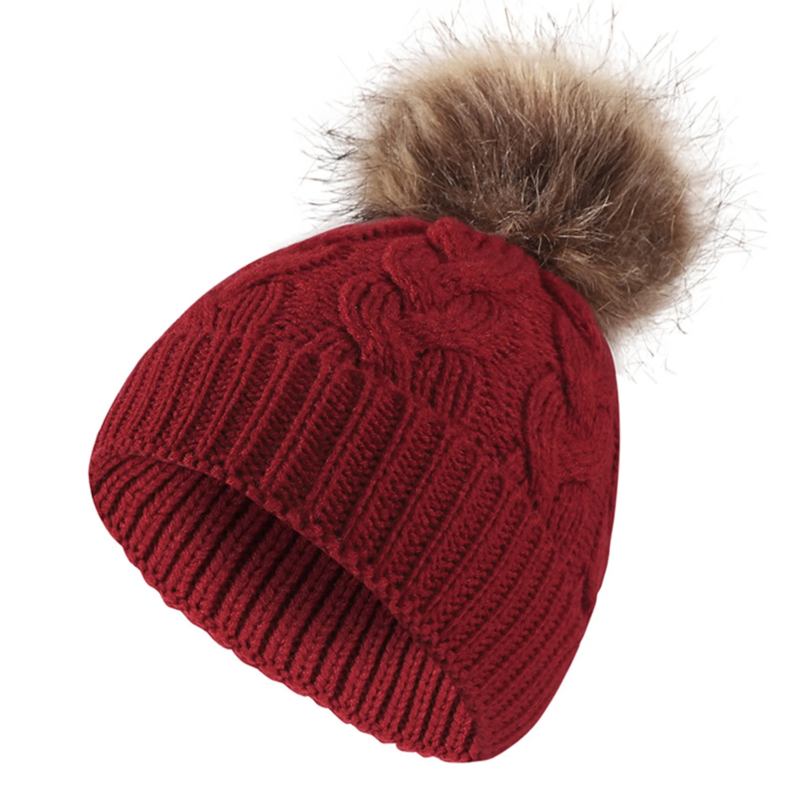 Bebê malha chapéu corchet acessórios da criança do inverno meninos menina macio quente elástico gorro com pom plush ball para casual diário