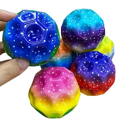 12Pcs Useful Hole Ball Soft Anti Gravity Rubber Bounce Ball Toy Extreme High Bouncing Balls Outdoor Games Sport Anti Stress Ball