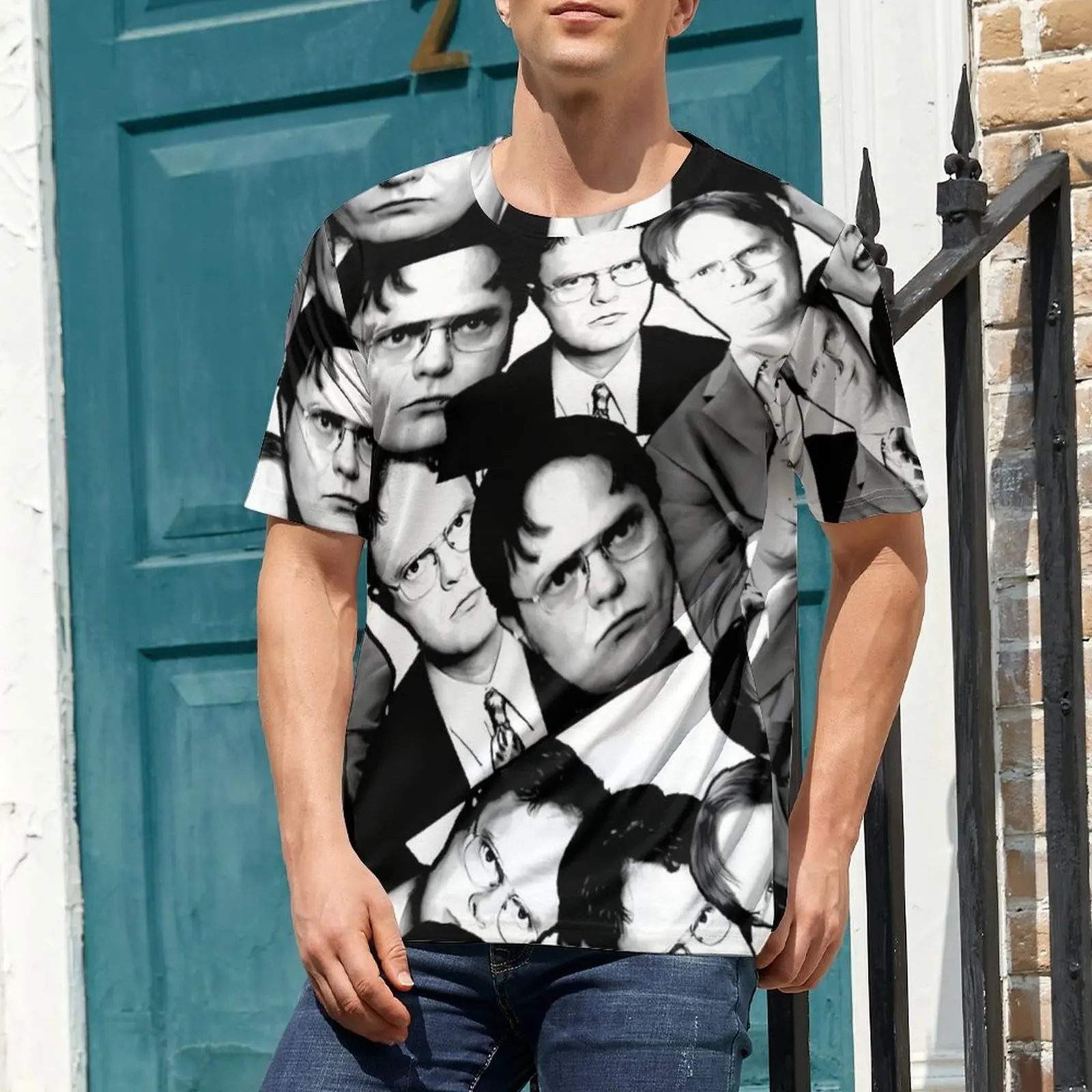 Dwight Kurt Schrute T Shirt The Office Trendy T-Shirts Couple Y2K Casual Tee Shirt Beach Short-Sleeved Custom Tees Plus Size 6XL