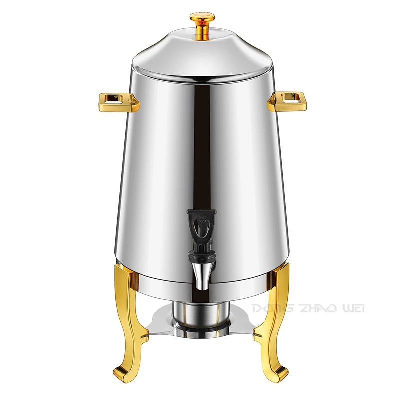 Buffet Commercial Retail 13L Hot Water Dispenser Tea Thermos Milk Water Dispenser Gold Copper Stainless Steel Coffee Pot