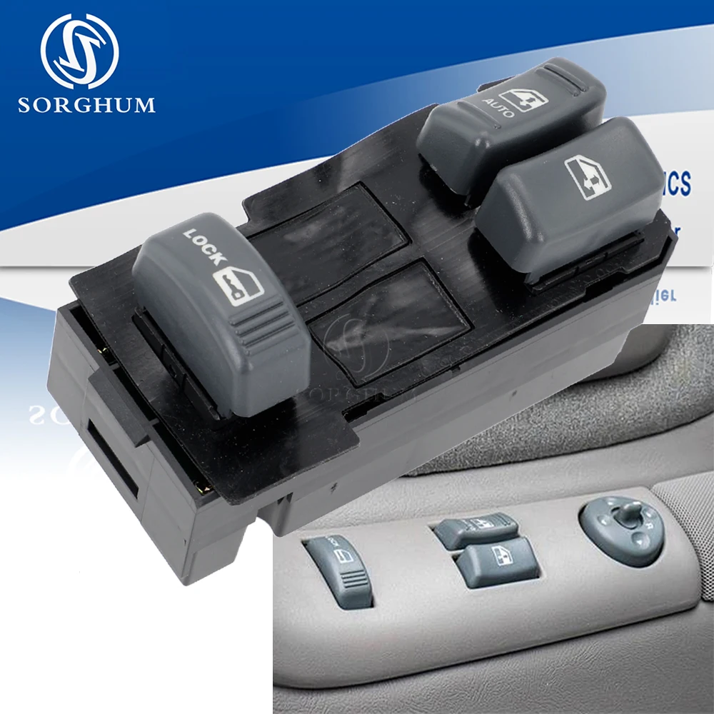 15151356 Left Driver Side Power Window Lifter Control Switch For Chevrolet Blazer Suburban S10 Tahoe GMC Jimmy Yukon 19244656