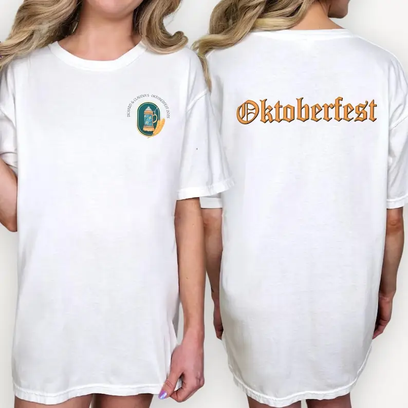 

Custom Oktoberfest T-Shirt “Grab A Stein” Beer Festival Tee German Font Fall Party Shirts Bavarian Beer Lover Gift Names Pocket