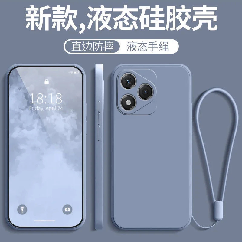 Für Honor 400 Lite Flüssigkeit Silikon Lanyard Ring Halter Fall Für Huawei Honor 400 lite Objektiv Kamera Schutzhülle Telefon Abdeckung – Detail 6
