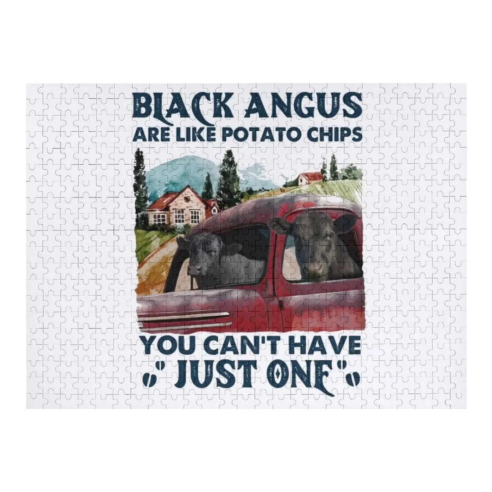 

Черный ангус, любители крупного рогатого скота, вы не можете есть один головоломка Woodens для взрослых, детей, головоломка