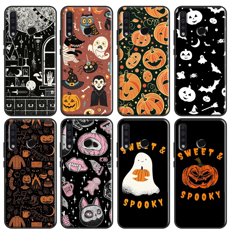 Pumpkin Bat Witch Cover For Huawei Honor 10 Lite 9 20 10i 8X 9X 10X Lite 8A 9A 8S 9S 4C 6C 7C 7A Pro Cover