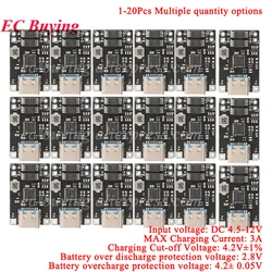 1-20Pcs 5V TYPE-C USB 3A Lithium Battery Charger Module Power Charging Discharging Integrat With Protection Dual Function Li-ion