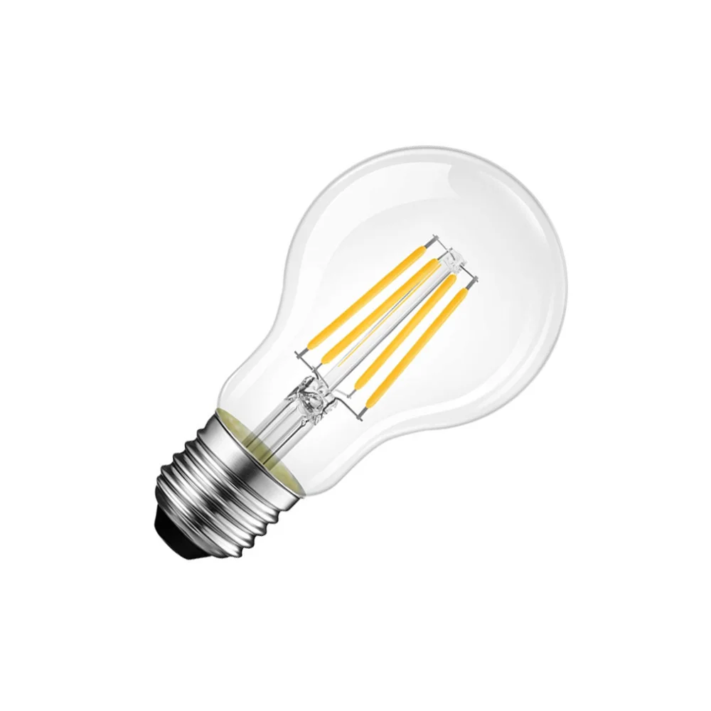 Ampoule LED en cristal rétro, lampe à vesicle pointue, queue de nervure, bougie LED, ampoules Edison, 220V, A60