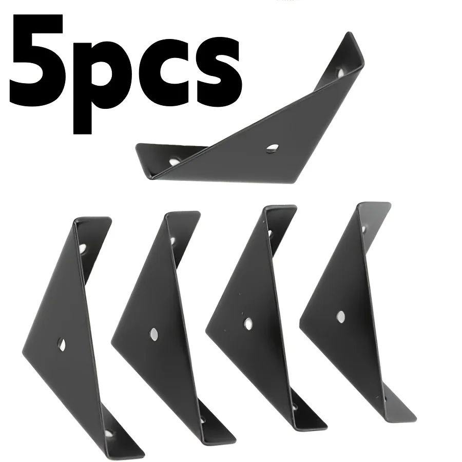 5-Piece L-Shaped 90-Degree Right-Angle Fixed Bracket Accessories, Triangular Hanging Cabinet Wall-Mounted Bracket
