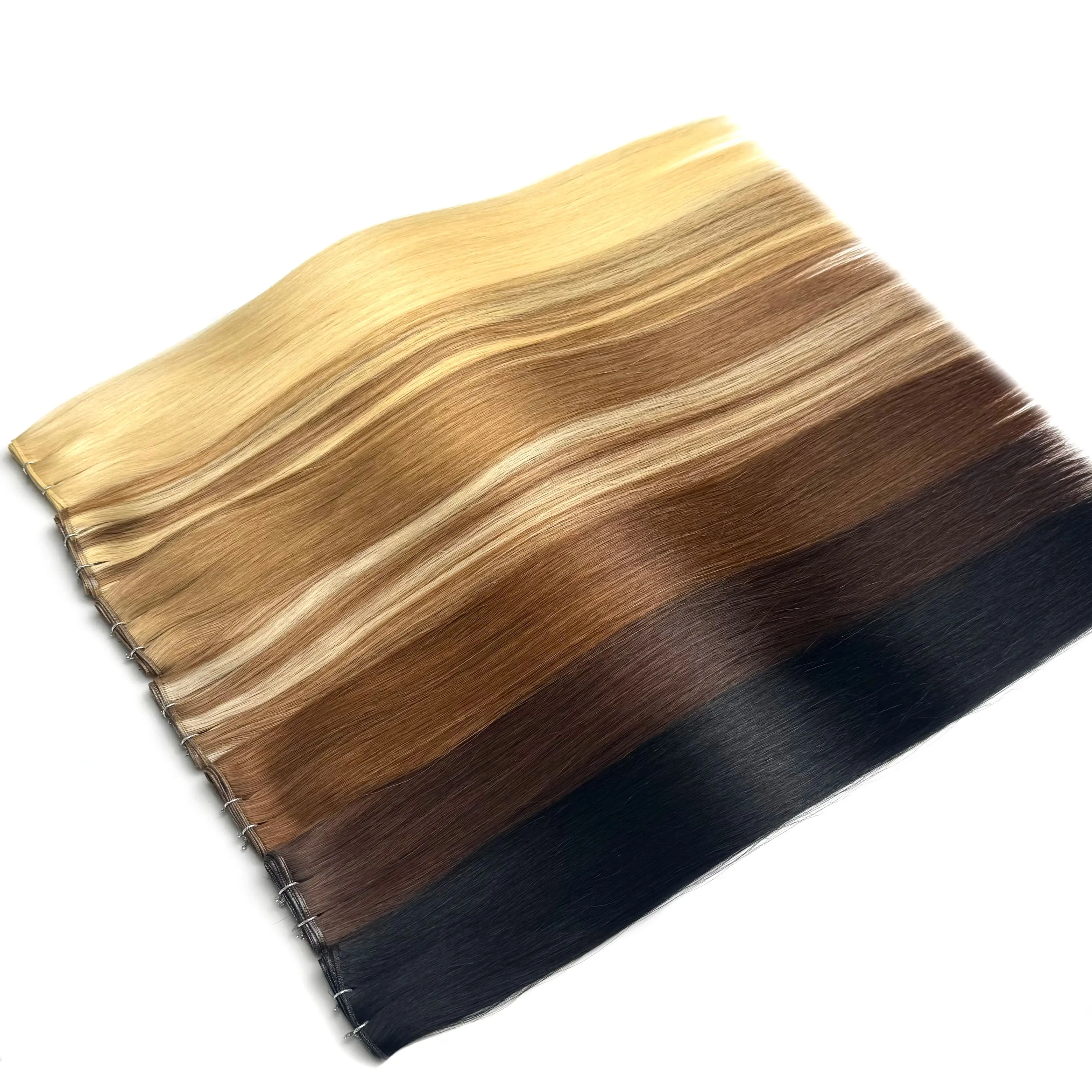 100% Virgin Remy Genius Inslag Human Hair Extensions 50 g/stk Rechte Onzichtbare Menselijk Haar Bundels Voor Vrouwen Haar Weeft - afbeelding 2