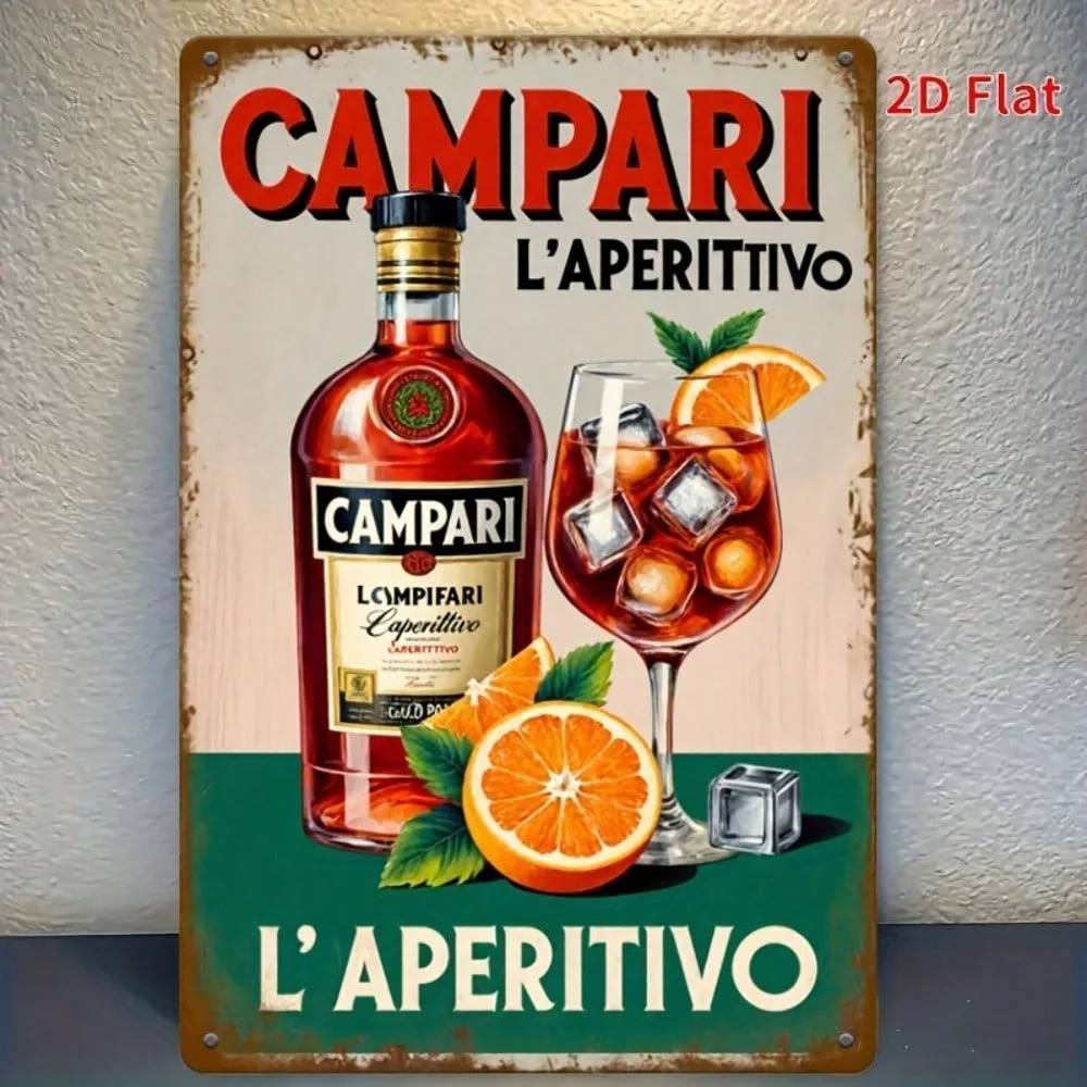 

DDF Weathered Metal Sign Vintage Wall Art 8x12 Inch Rustic Burned Golden Ballico Painting