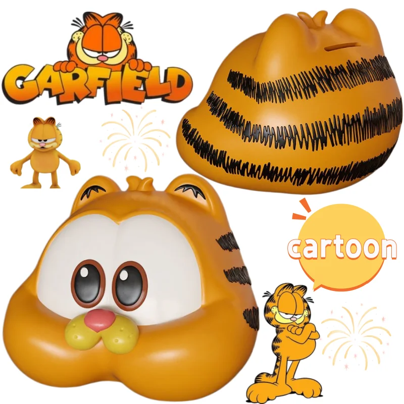 

New Creative Garfield Piggy Bank Cartoon Cute High-Value Large Capacity Fashionable Personalized Living Room Bedroom Ornament