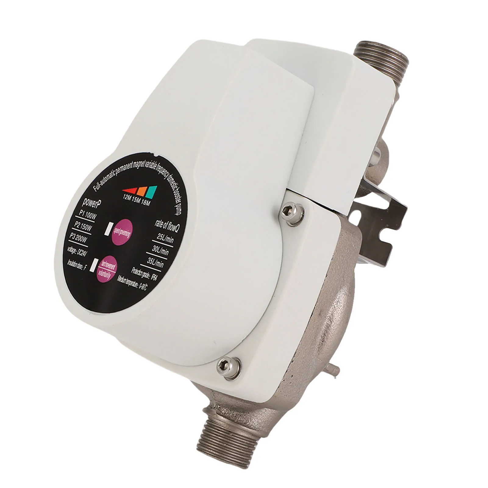 مضخة معززة لضغط المياه أوتوماتيكية هادئة 3 سرعات محرك بدون فرشاة مضخة مياه للحنفيات والمراحيض والغلايات والاستحمام